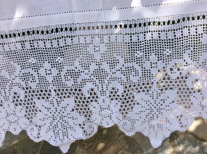 Cutwork handmade curtain with croche - Image 6