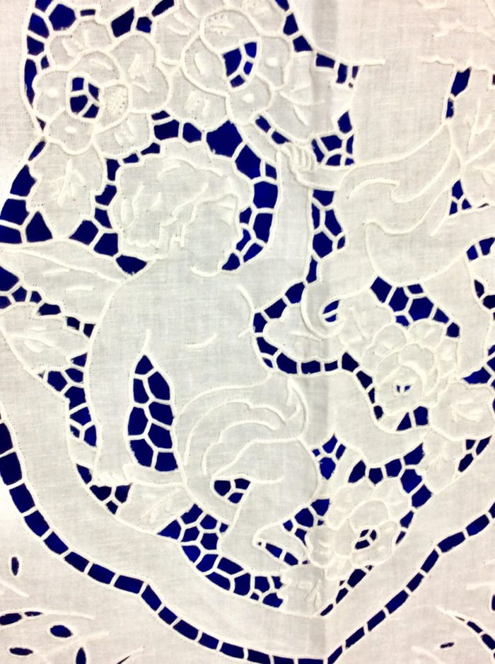 Cutwork handmade curtain with angels old traditional pattern - Image 5